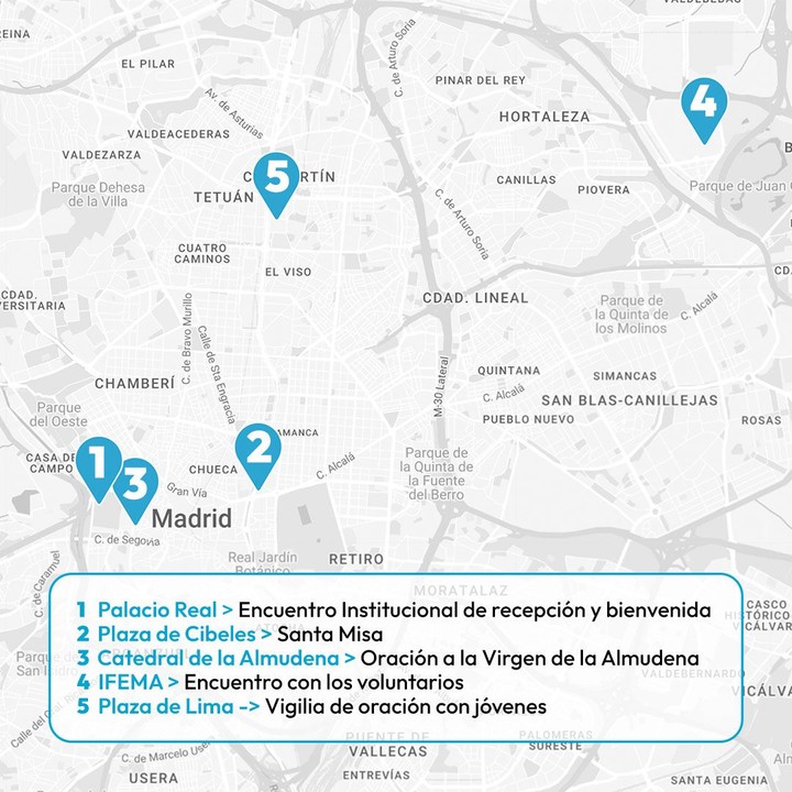 Visita del Papa León XIV en Madrid:  cortes de tráfico y cómo moverte por la  ciudad
